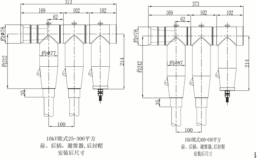 尊龙凯时核材15kV欧式630-1250A非屏蔽型可分离连接器结构尺寸2.gif